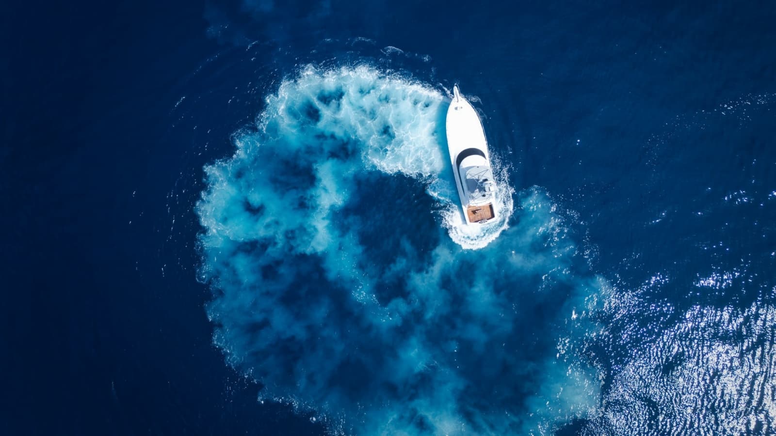 Aerial View of Vessel Maneuvering