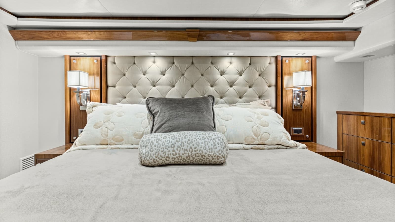 2017 72 Viking Enclosed Bridge Share-E Port Stateroom and Head (4)
