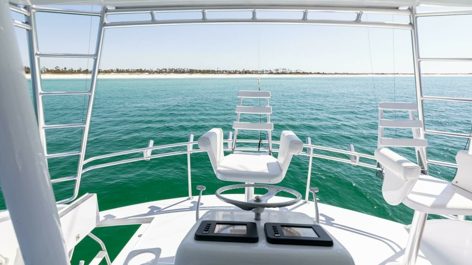 1998 Miller Marine 60' Convertible CAT'N'AROUND-Helm 4
