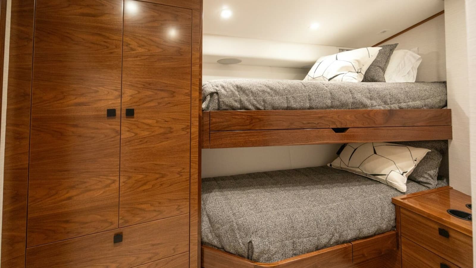 2025 82 Viking Convertible Boujie Port Aft Crew Stateroom