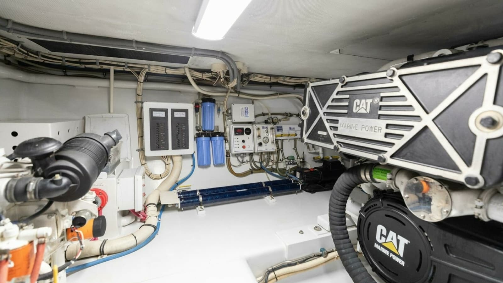 1998 Miller Marine 60' Convertible CAT'N'AROUND-Engine Room2