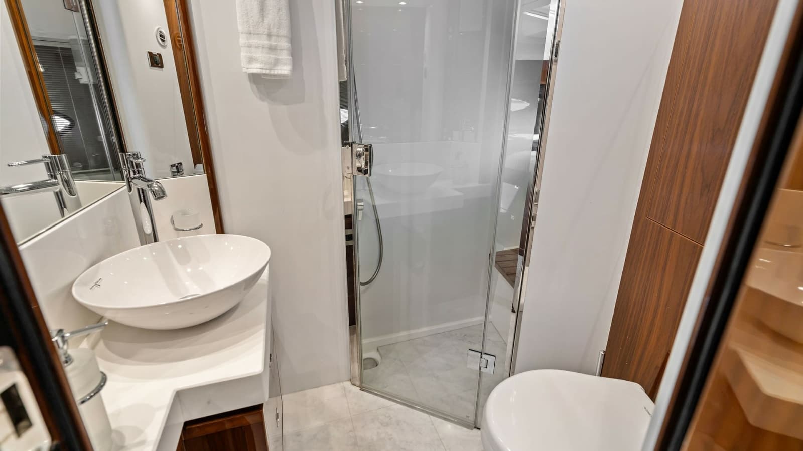 Elegant Onboard Bathroom with Shower