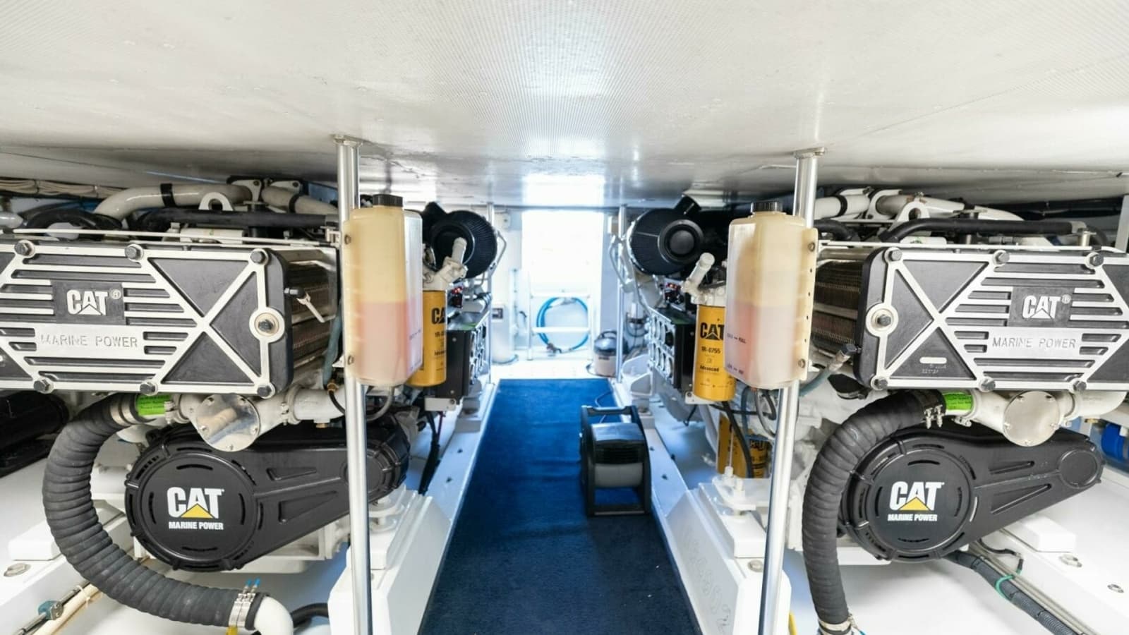 1998 Miller Marine 60' Convertible CAT'N'AROUND-Engine Room1