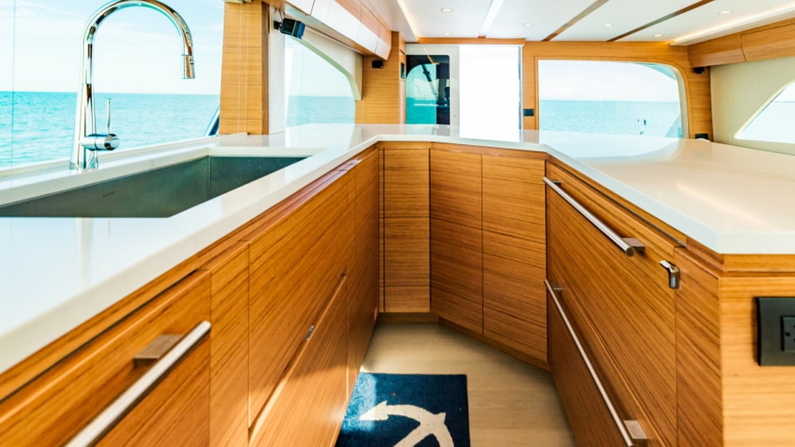 2020 Bertram 61 Convertible "SINE METU" - Galley with Ocean View