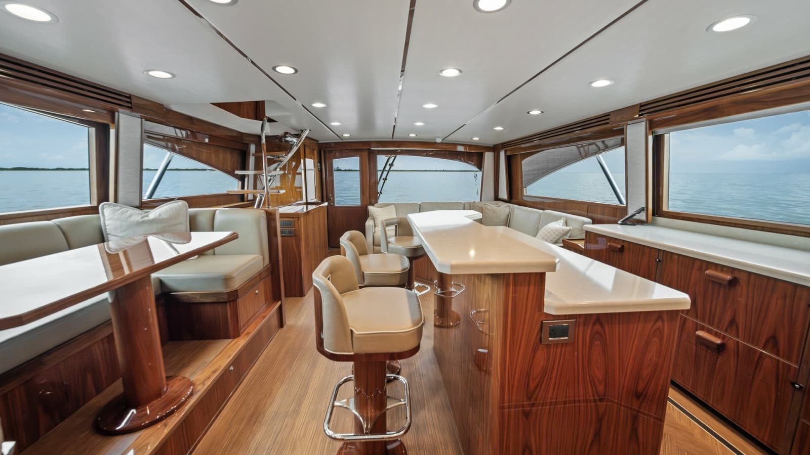 Spacious Interior Salon with Ocean Views