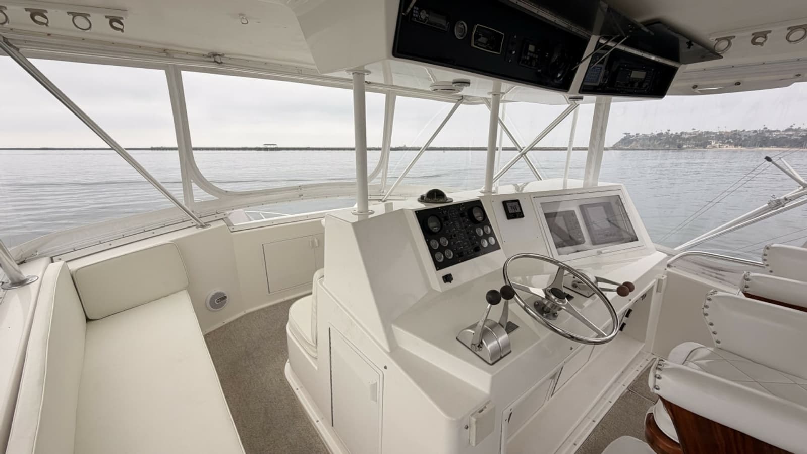 1994 Viking 50 Convertible "Wild Rice" -Flybridge Helm Station with Seating