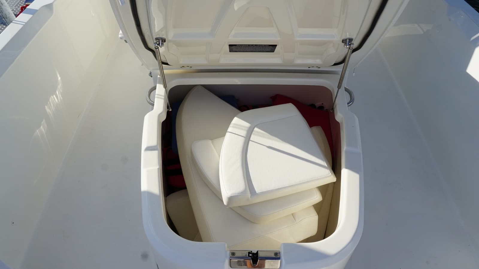 Spacious Bow Storage Compartment