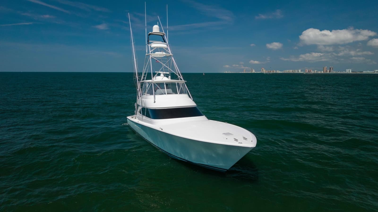 Bow View of Viking 62 Convertible