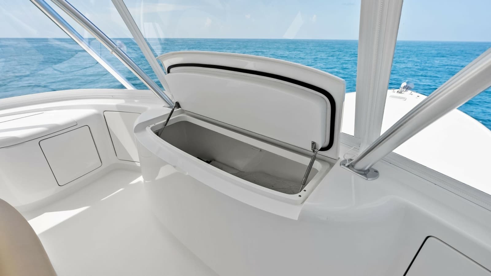 Flybridge Storage Compartment Open View