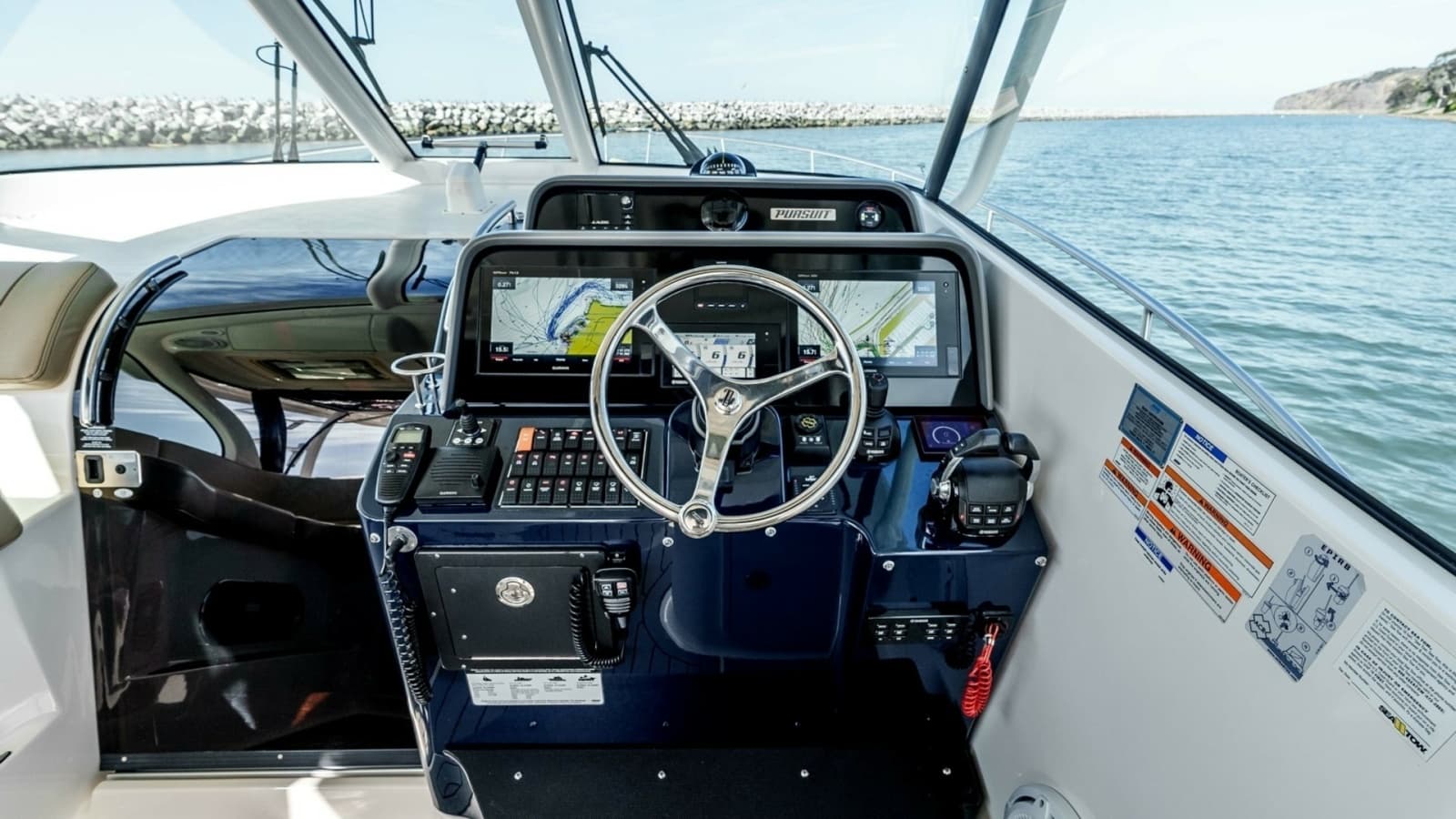 2018 Pursuit 385 Offshore "TAG TEAM" - Helm Station with Navigation Screens