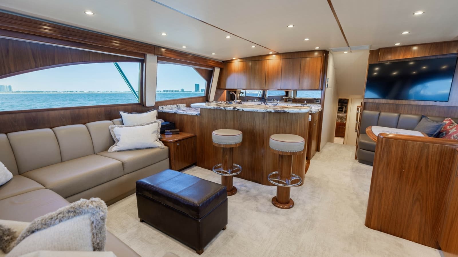 Spacious Salon with Galley View