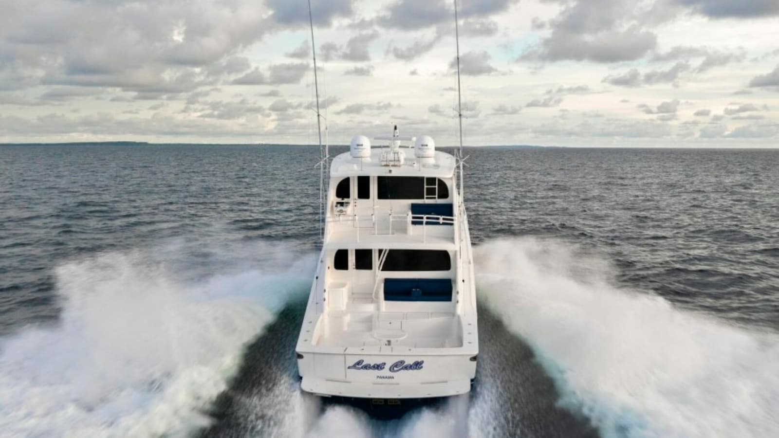 Aft View of Viking 70 in Motion