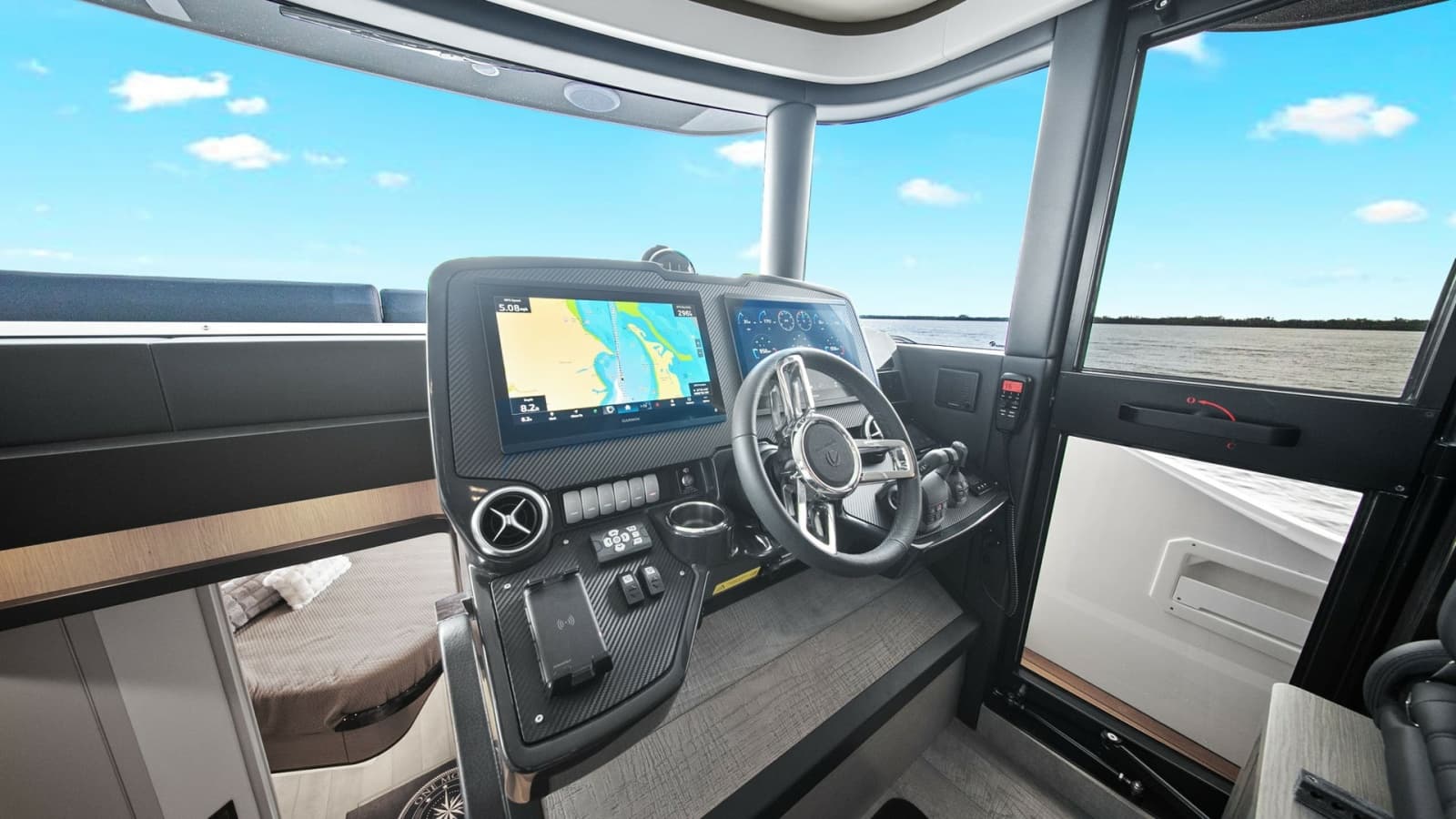 Helm Station with Modern Electronics