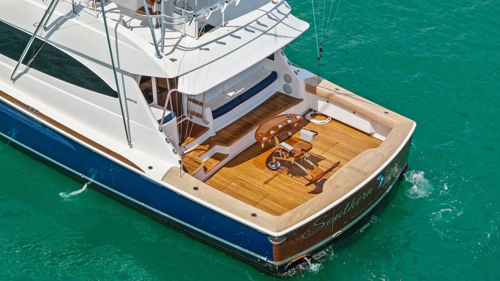 Aft Deck with Fishing Setup