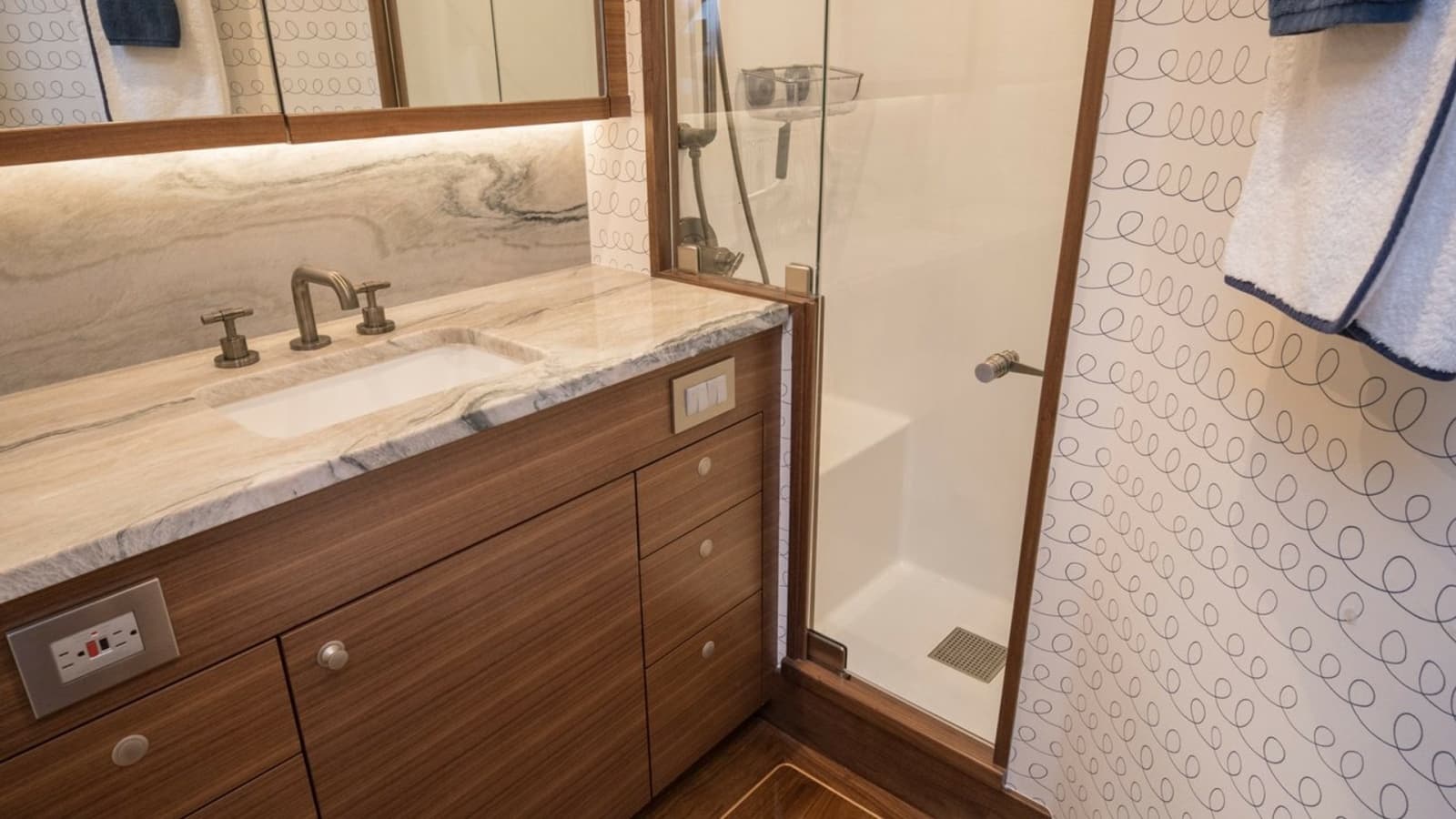 2026 Winter Custom Yachts 75 Open Convertible- MISS CARRIE- STBD Stateroom Head