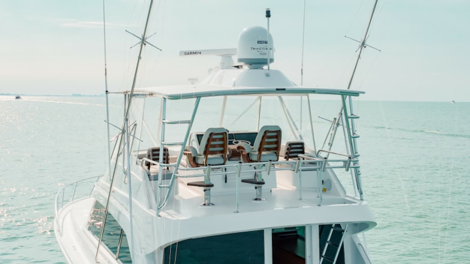 2020 Bertram 61 Convertible "SINE METU" - Flybridge with Helm and Seating Area