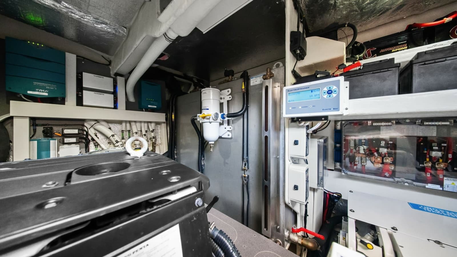 Engine Room with Electronics Panel