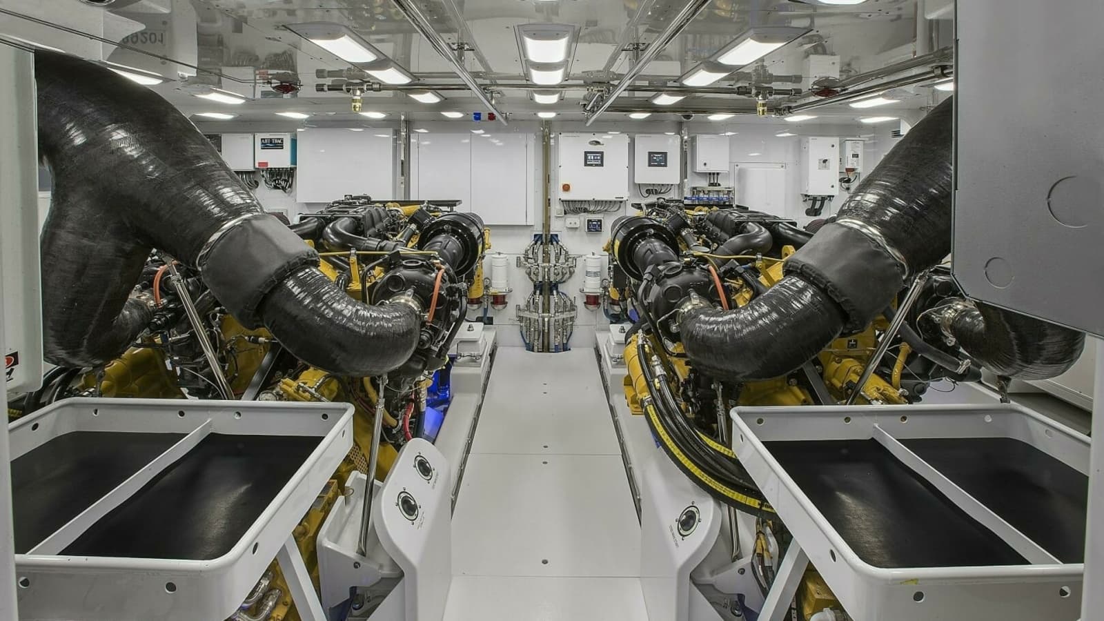 2019 Nordlund 115 Expedition Yachtfisher "Cazador" - Engine Room with Dual Engines