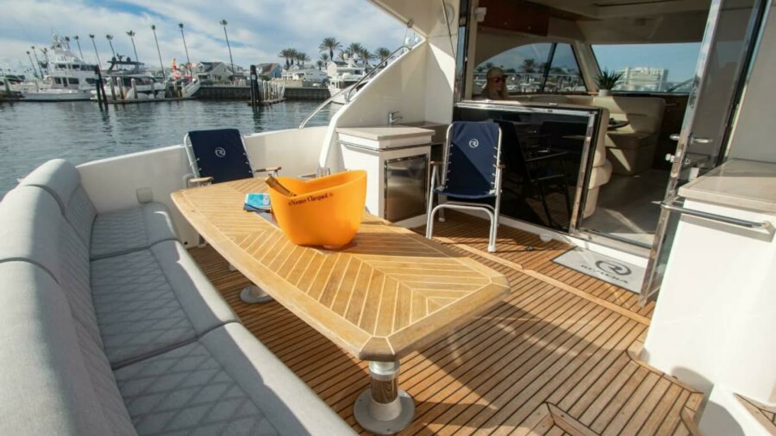 2012 Riviera 50 Sport Yacht "Contessa" - Spacious Aft Deck with Dining Area