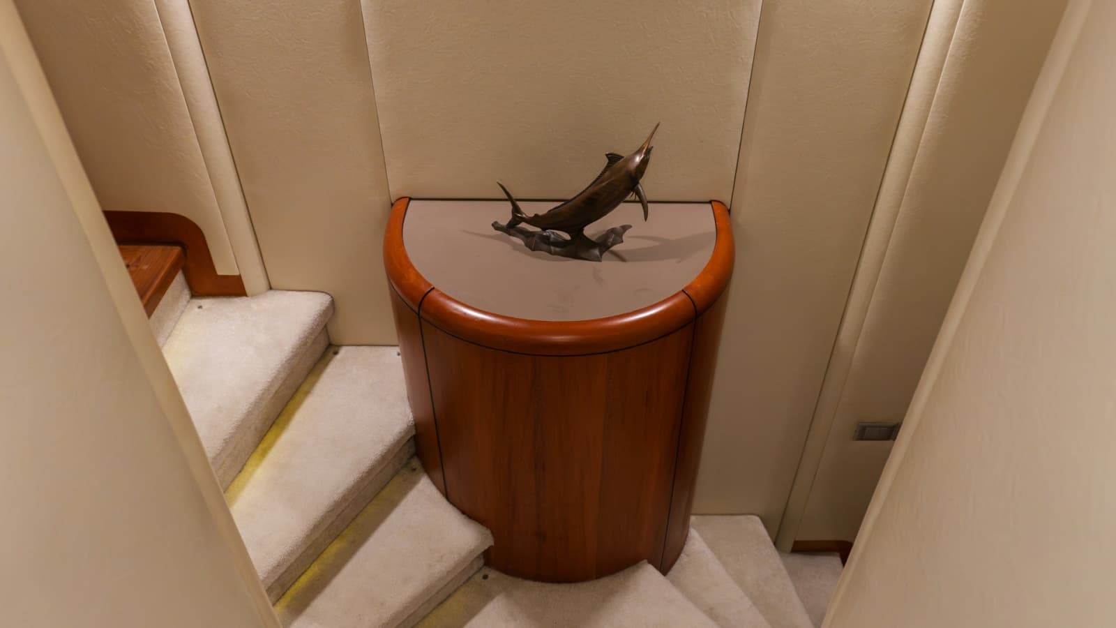 Elegant Stairwell with Decorative Accent