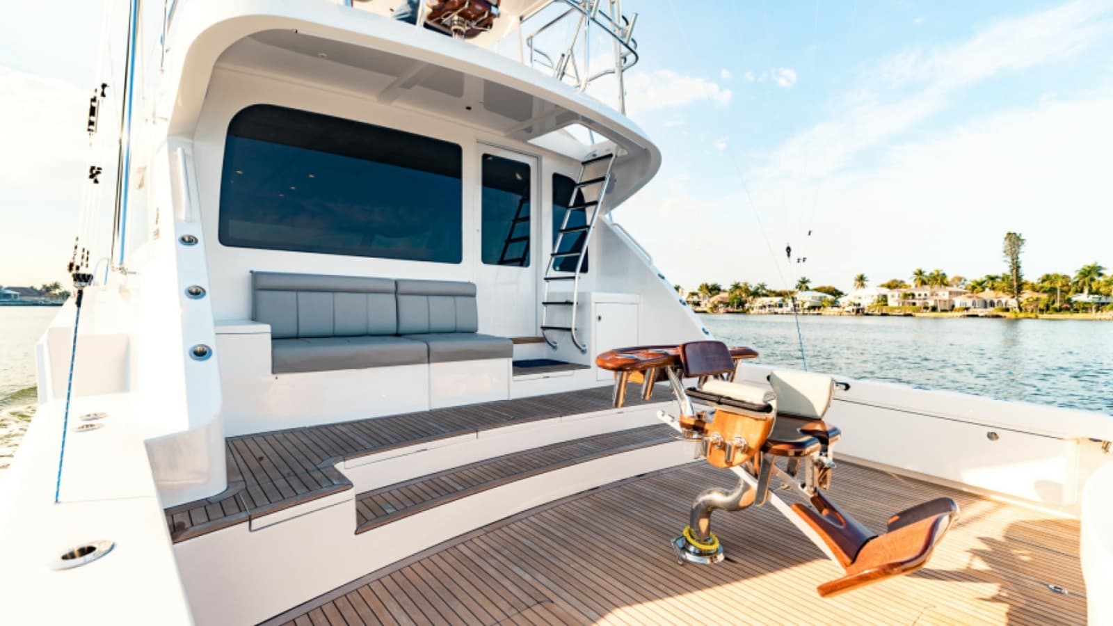 2020 Bertram 61 Convertible "SINE METU" - Spacious Aft Deck with Seating Area
