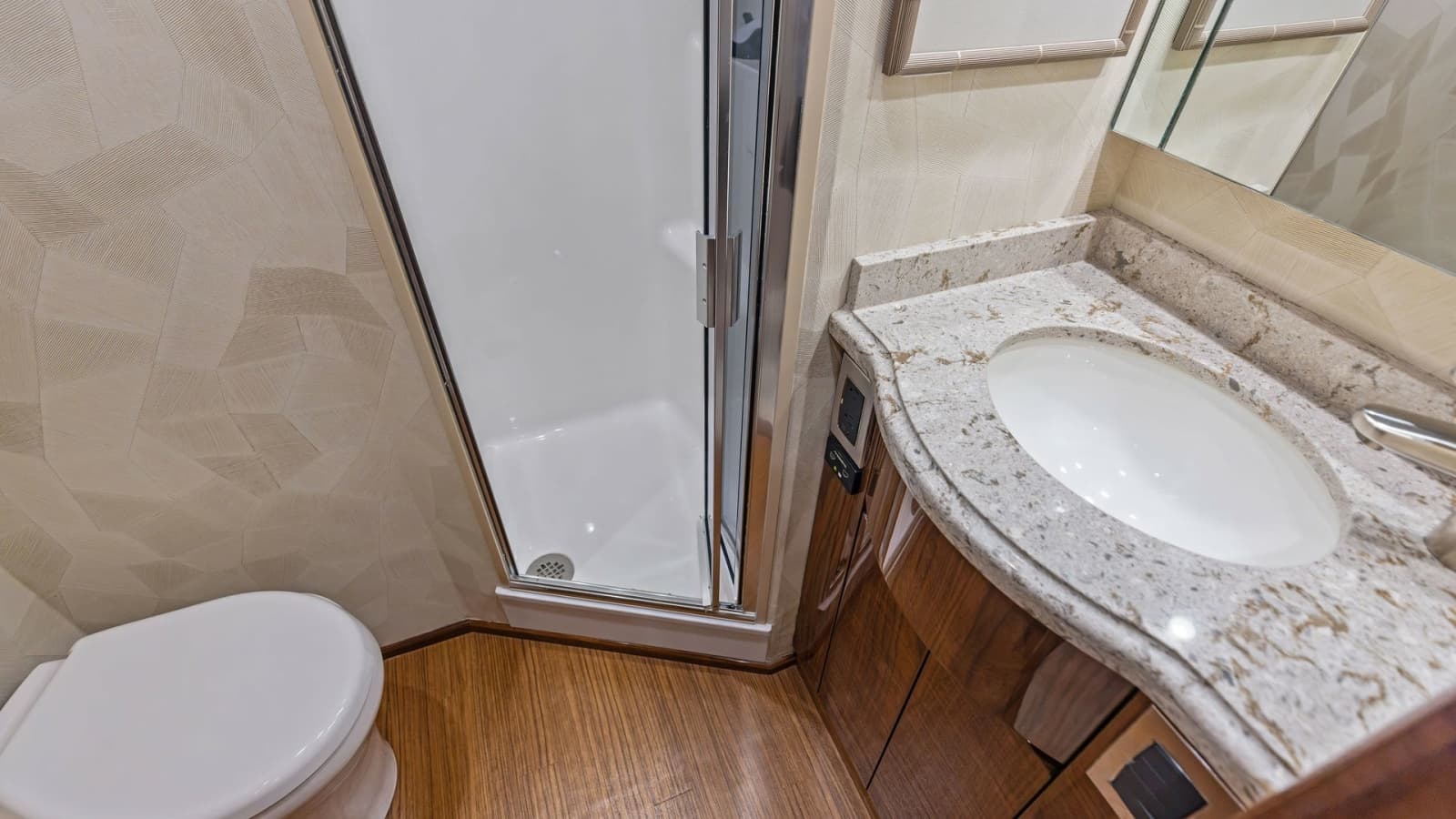 Elegant Yacht Bathroom with Shower