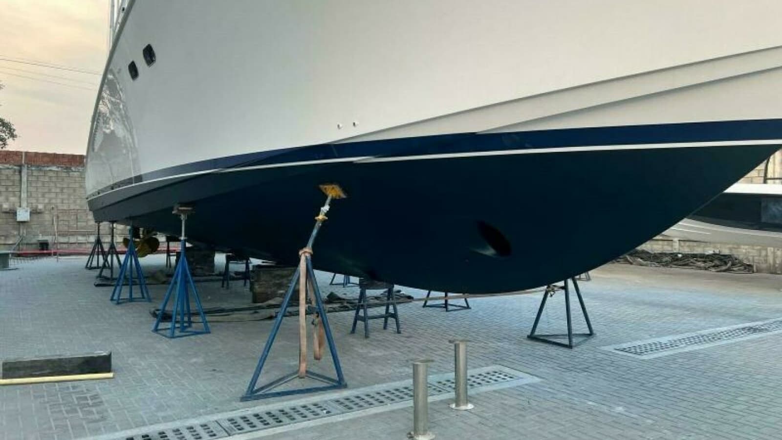 Hull Underbody in Dry Dock