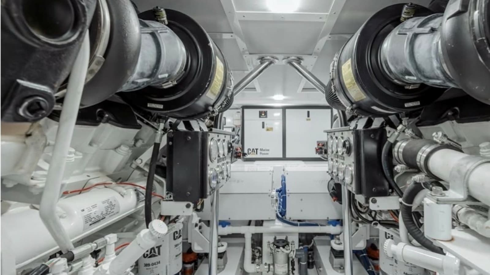 Engine Room with Twin CAT Engines
