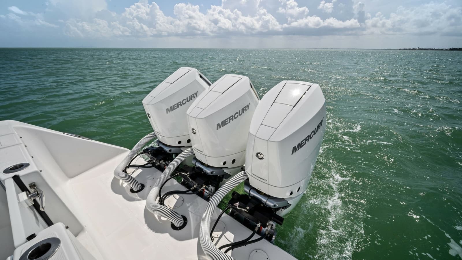 Triple Outboard Engines on Aft Deck