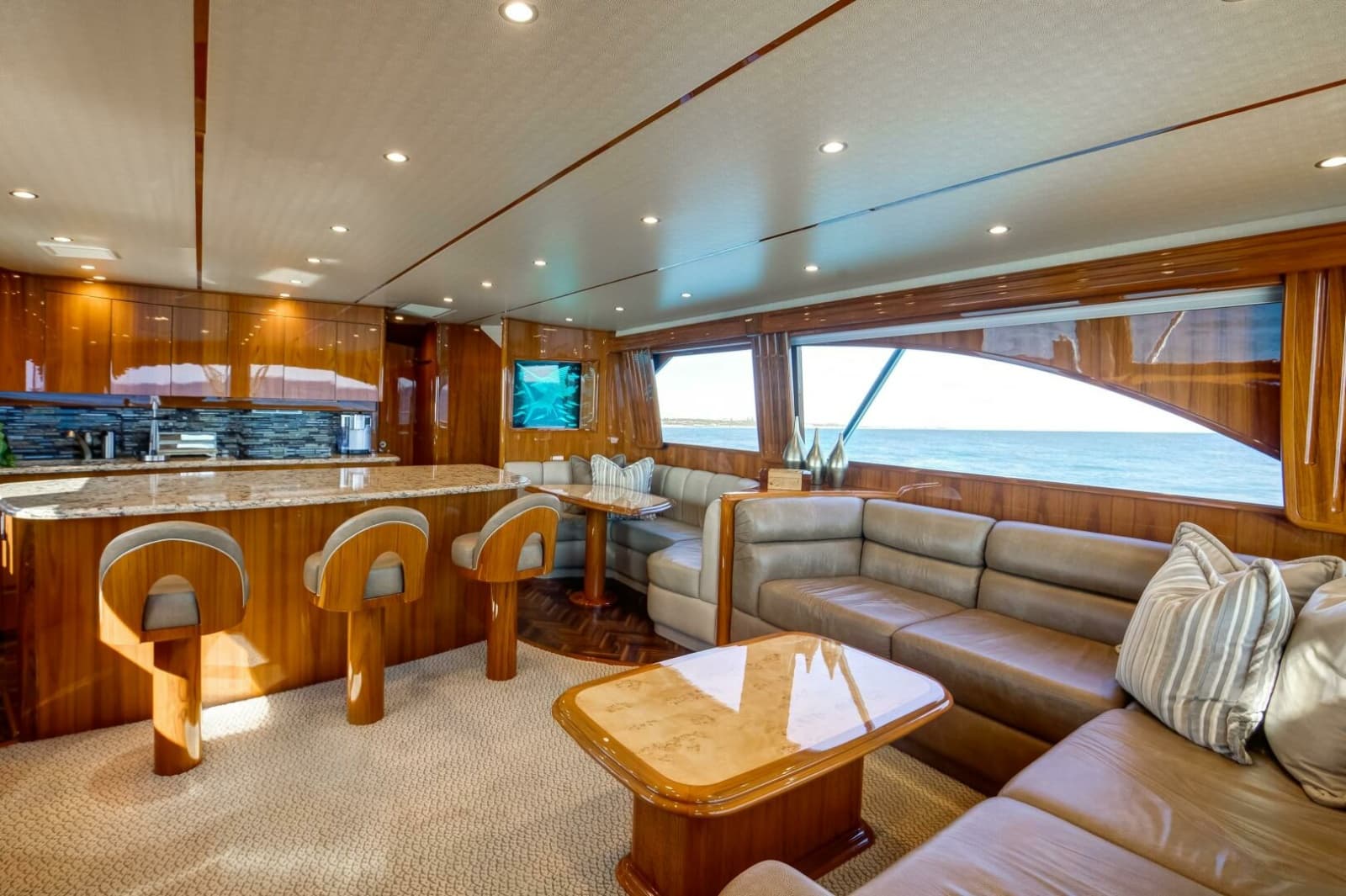 Viking 70 Convertible - Salon and Galley