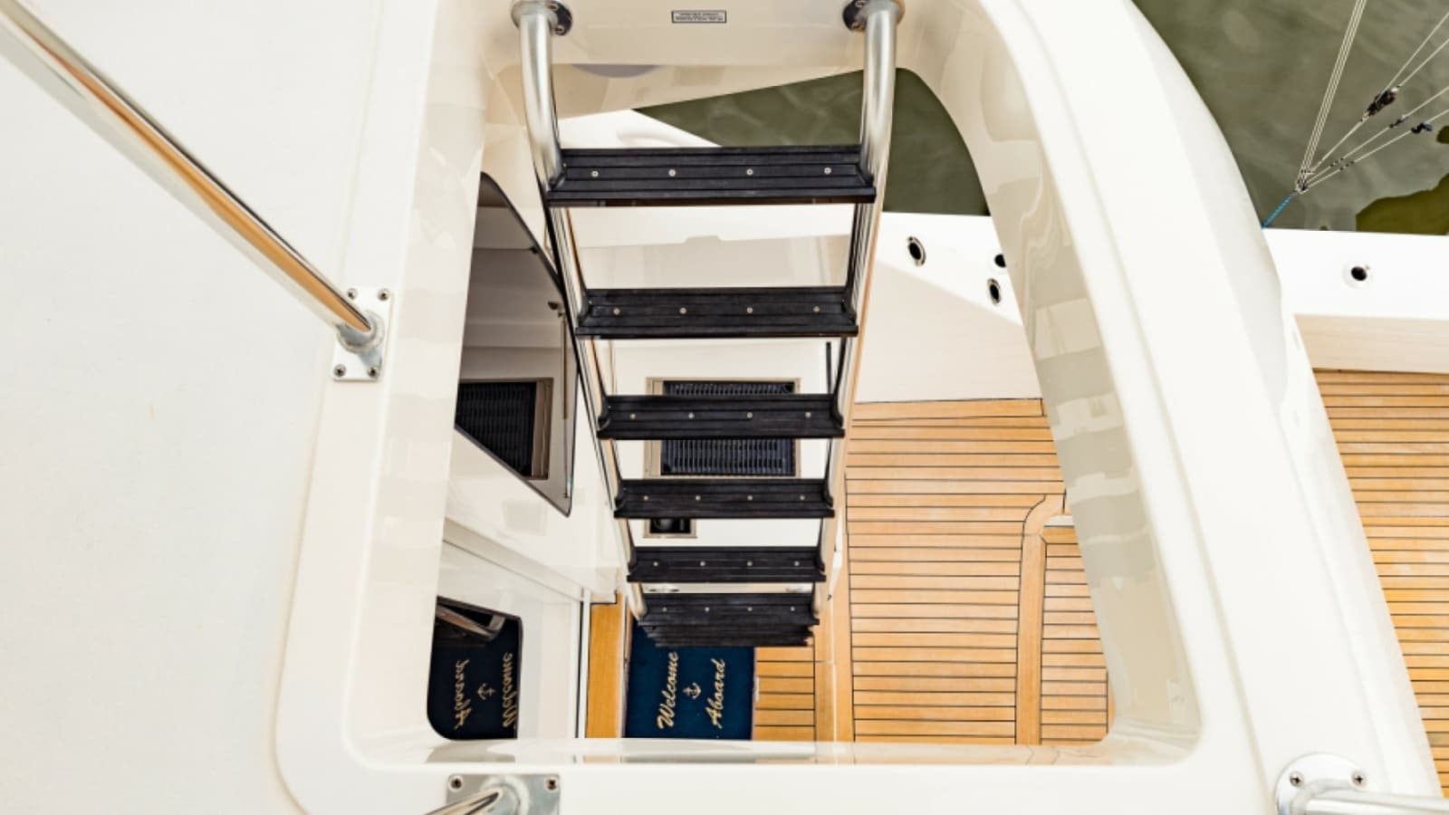 2020 Bertram 61 Convertible "SINE METU" - Flybridge Access Ladder and Deck