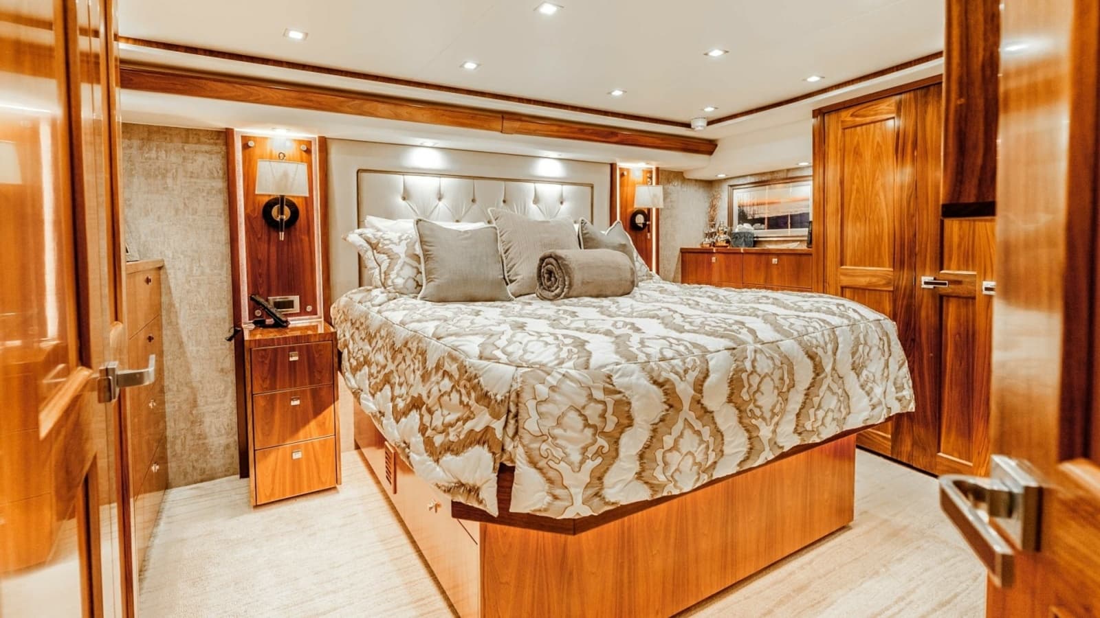 2018 Viking 72 Convertible "50 Caliber" - Luxurious Master Stateroom Interior