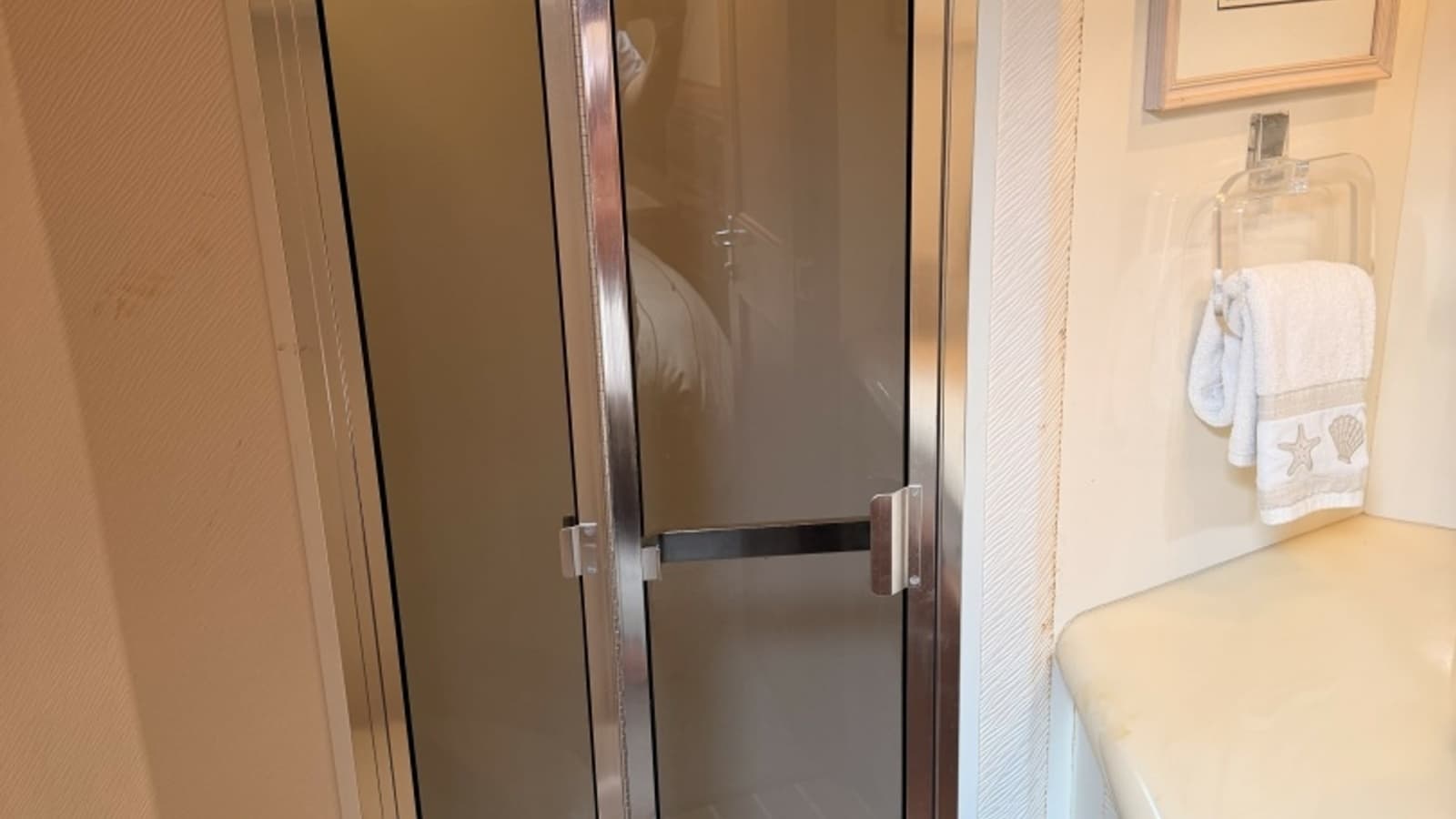 1994 Viking 50 Convertible "Wild Rice" - Enclosed Shower in Master Head
