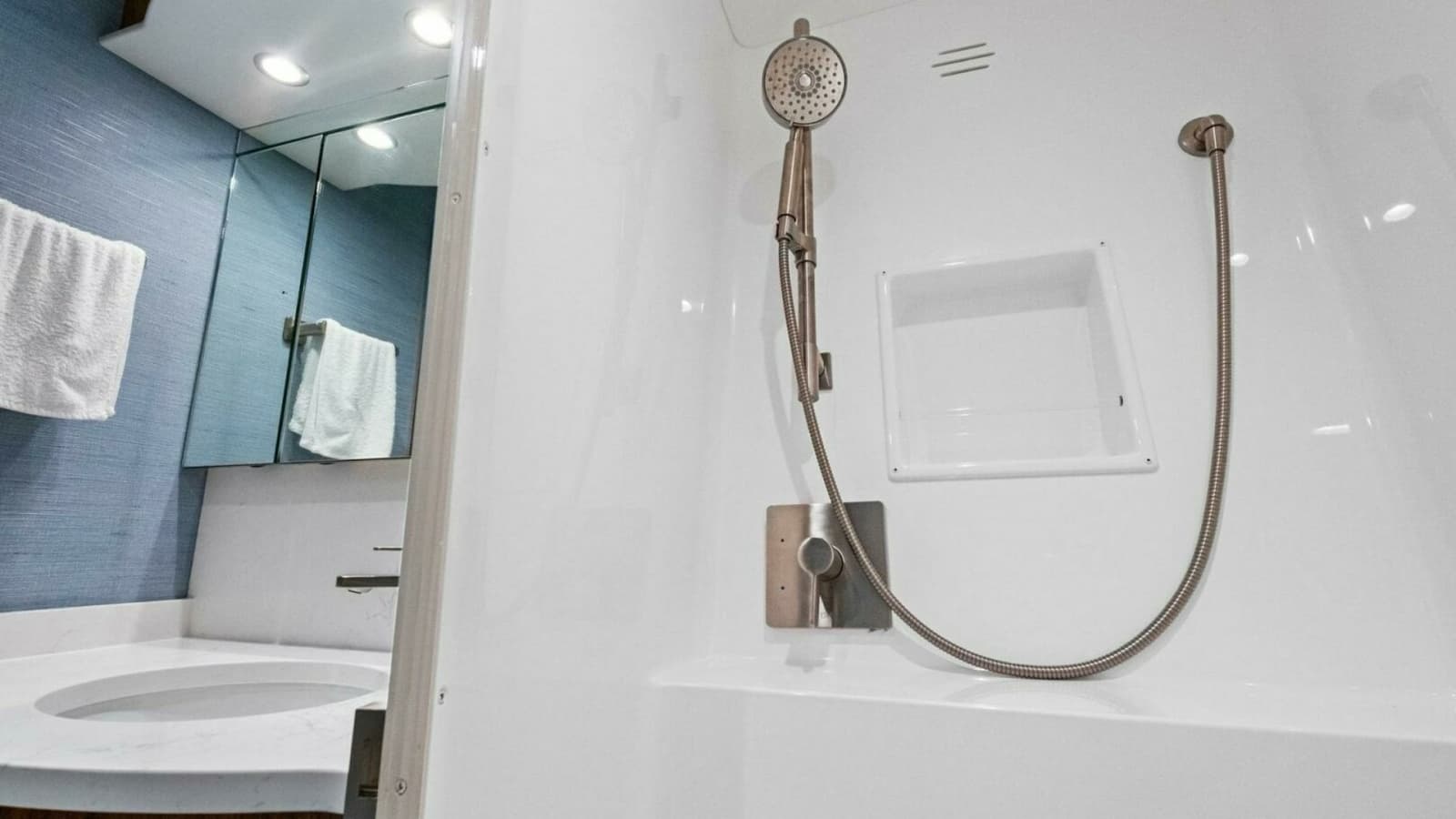 Modern Yacht Shower and Vanity