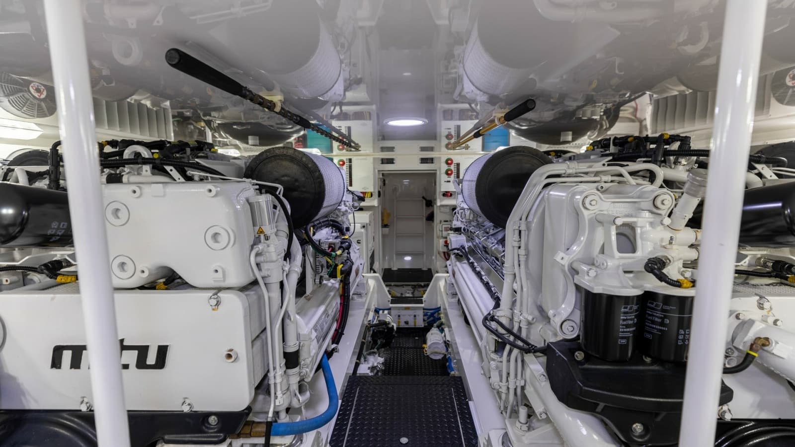 Engine Room with Twin MTU Engines