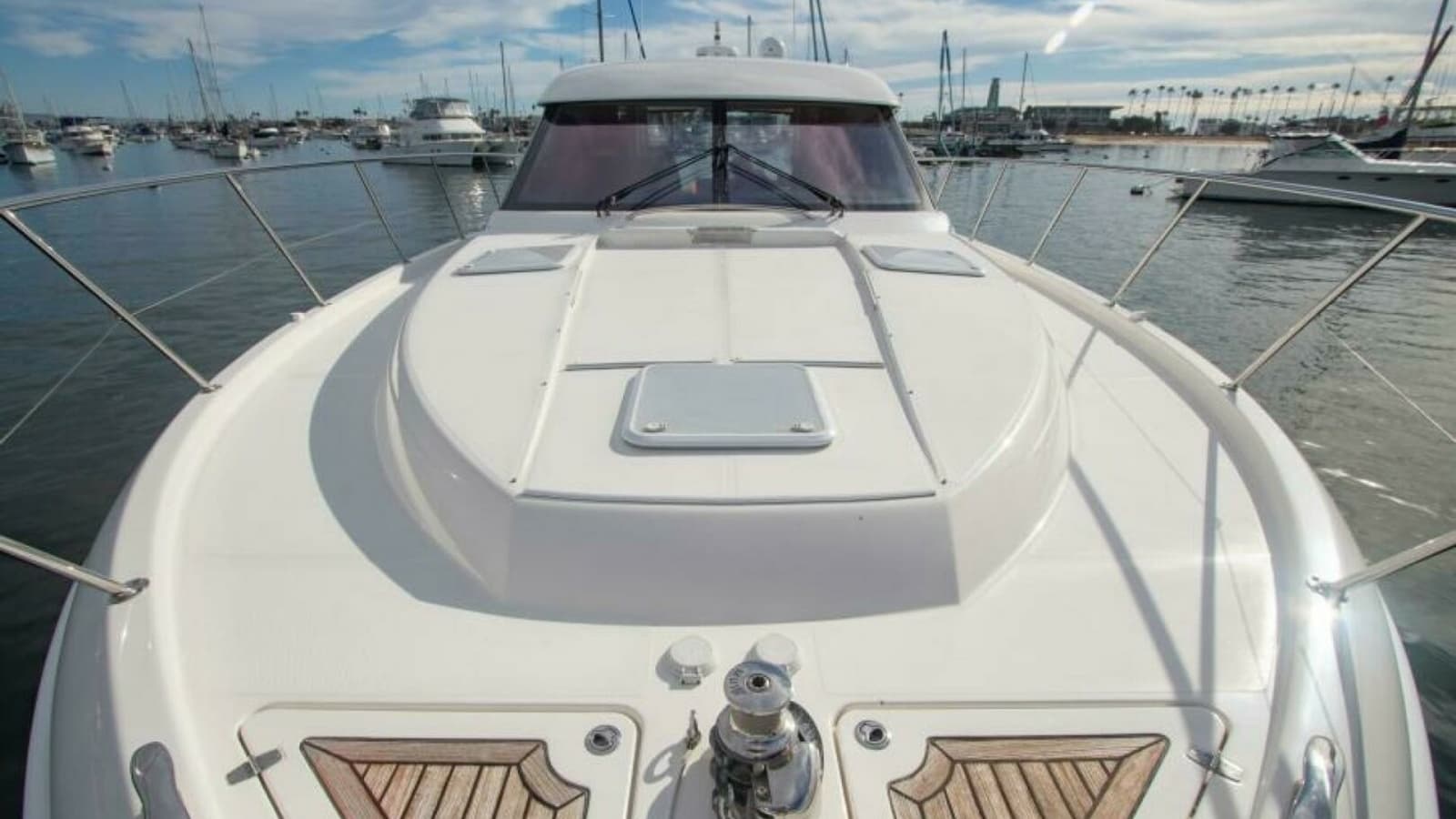 2012 Riviera 50 Sport Yacht "Contessa" - Bow Deck with Teak Detailing
