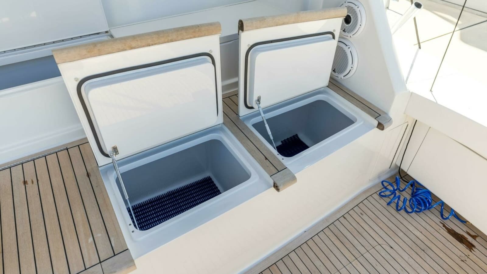 2013 Viking 76 Convertible- REEL FIRE- Cockpit Storage