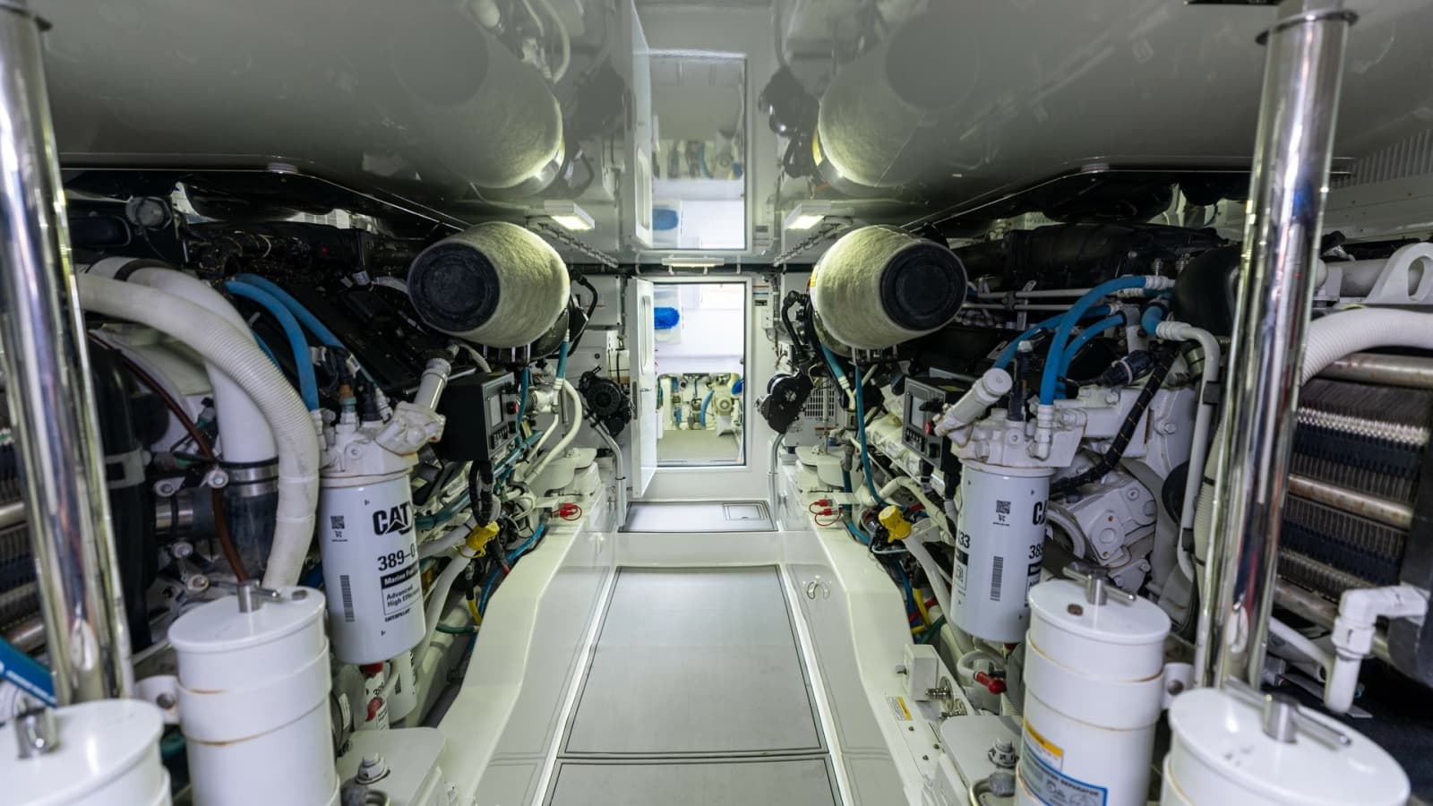 2021 65 Hatteras GT On the DL Engine Room (1)