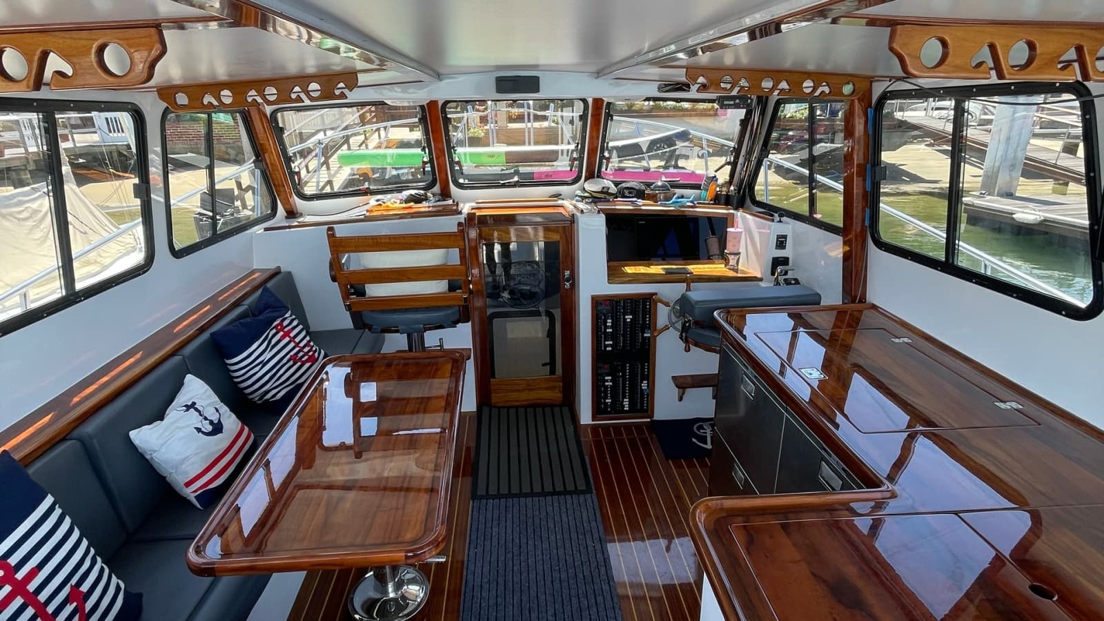 2019 Donelle 35 Flybridge Sportfish "BEAR FLAG 3.0" - Spacious Main Salon with Helm Station