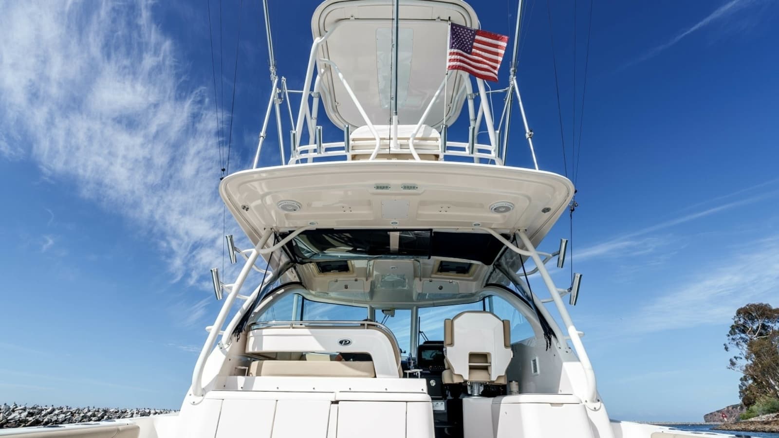 2018 Pursuit 385 Offshore "TAG TEAM" - Flybridge and Helm View