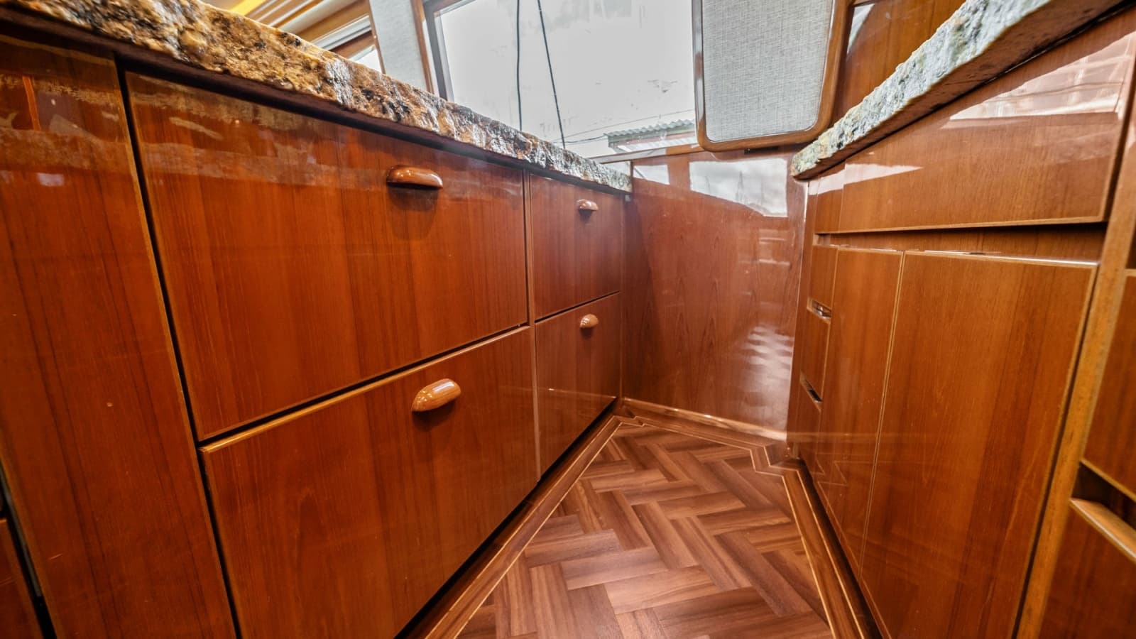 Galley with Granite Countertops