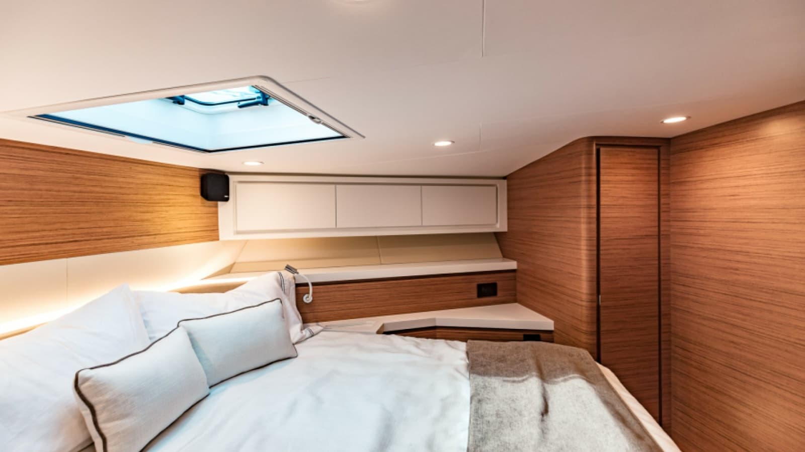 2020 Bertram 61 Convertible "SINE METU" - Forward Stateroom with Skylight