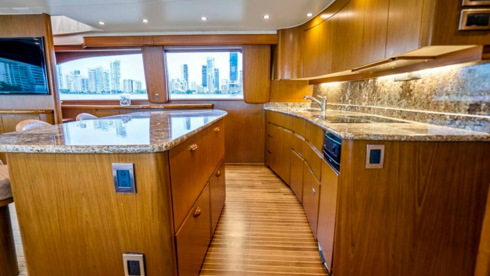 Galley with Granite Countertops