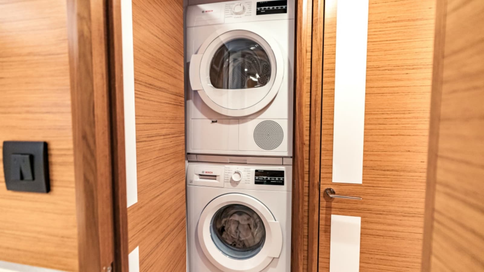 2020 Bertram 61 Convertible "SINE METU" - Compact Laundry Area