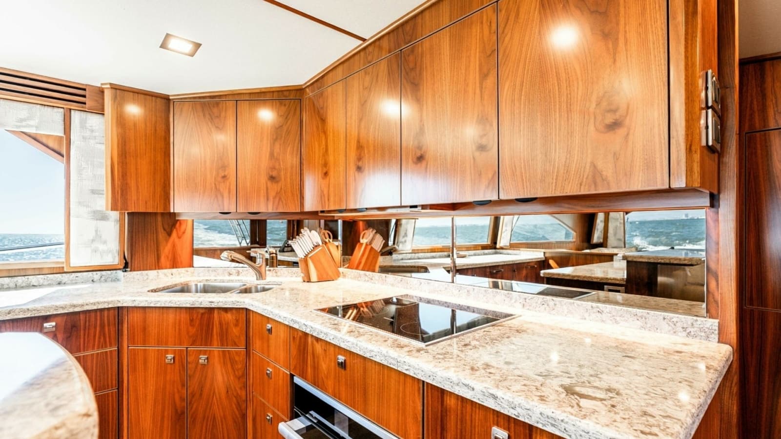2018 Viking 72 Convertible "50 Caliber" - Galley with High-End Finishes