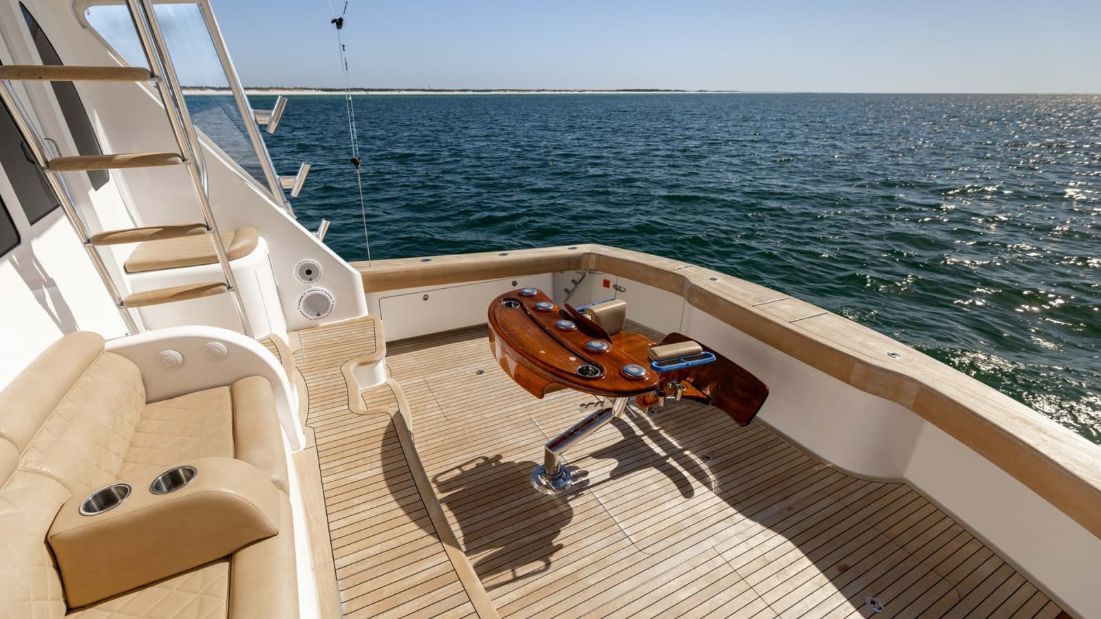 Spacious Aft Deck with Fishing Chair