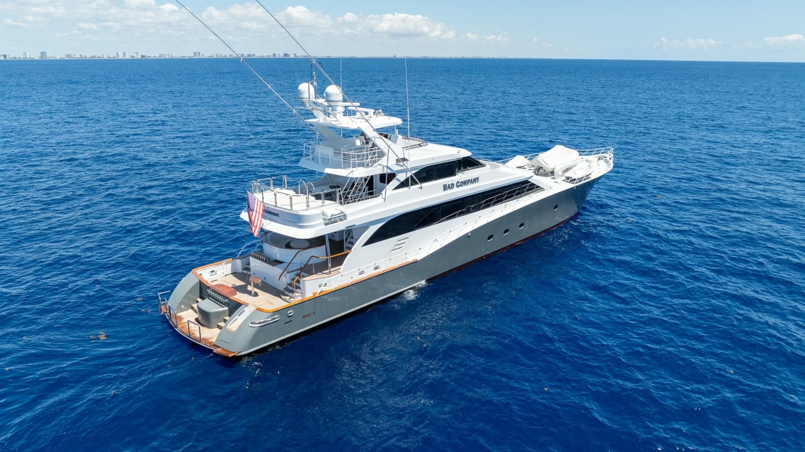 1998 Trinity Yachts 144 Sport Fisherman - BAD COMPANY Aerial View of Sport Fisherman