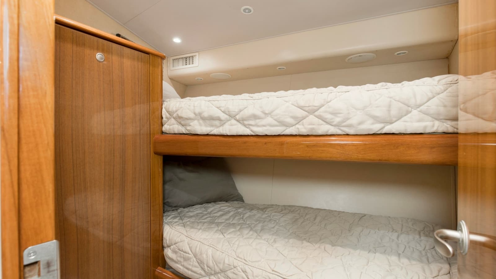 2007 64 Viking Enclosed Bridge Reel Blues Forward Starboard Stateroom