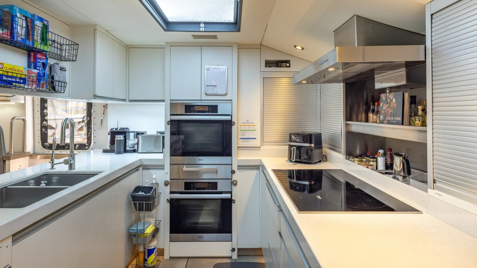 1998 Trinity Yachts Sport Fisherman - BAD COMPANY: Modern Yacht Galley Kitchen