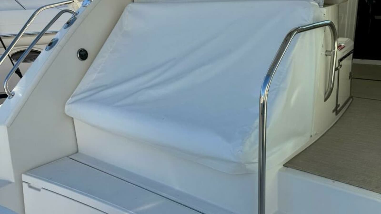 2015 Tiara Yachts 4300 Open "Teddy's Float Too" - Aft Deck Seating Area withCover.